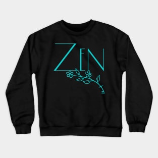 Zen in Aqua Crewneck Sweatshirt